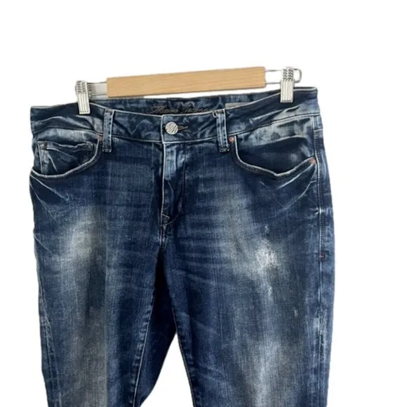 Mavi Jeans Alexa Mid-Rise Skinny Distressed Jeans