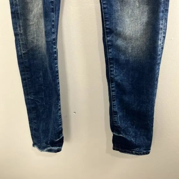 Mavi Jeans Alexa Mid-Rise Skinny Distressed Jeans