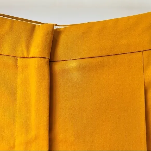 MaxMara burnt orange Highrise Bermuda pleated front shorts