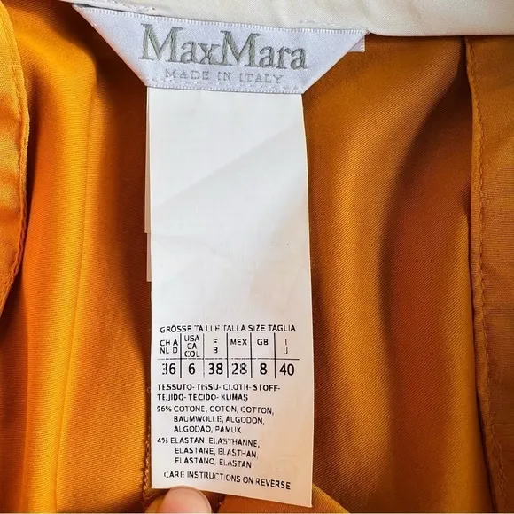MaxMara burnt orange Highrise Bermuda pleated front shorts