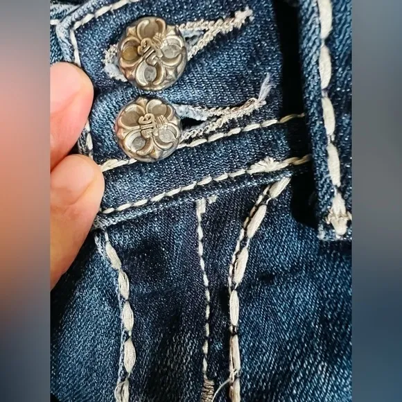 Miss Me bootcut JP4656-6 jeans stretch sequins sz 26 retro Y2K low rise