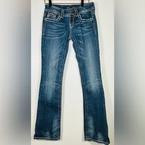 Miss Me bootcut JP4656-6 jeans stretch sequins sz 26 retro Y2K low rise