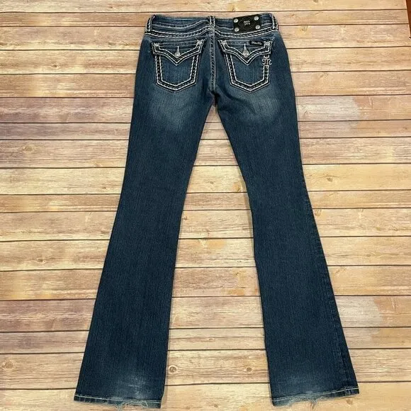 Miss Me J55014B53 Boot Cut Jeans Dark Wash Flap Pocket