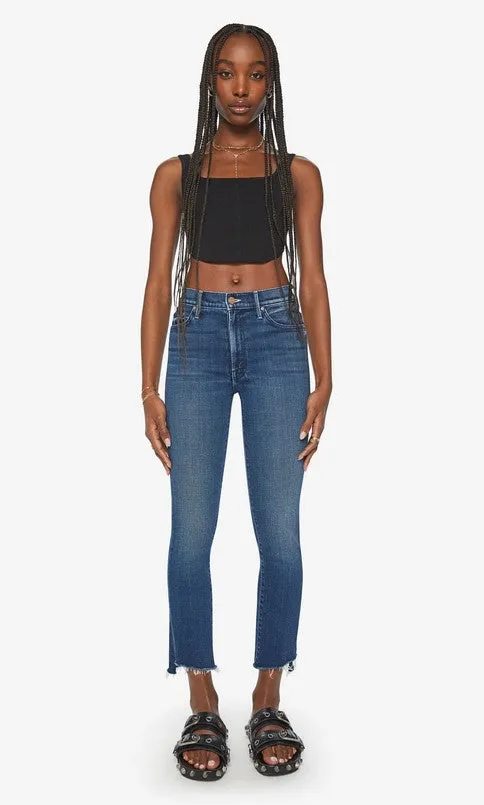 Mother The Insider Crop Step Fray Jeans - Sake To Me