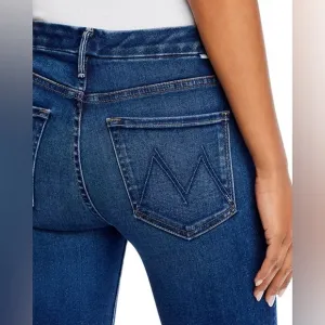 Mother “The Looker Ankle Fray” High Rise Skinny Jeans With Frayed Hems Size 24