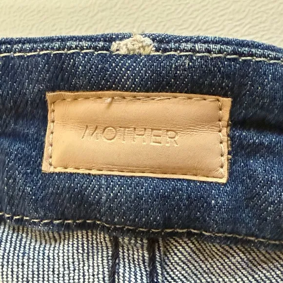 Mother “The Looker Ankle Fray” High Rise Skinny Jeans With Frayed Hems Size 24