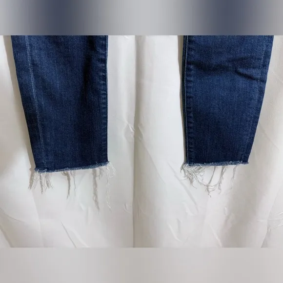 Mother “The Looker Ankle Fray” High Rise Skinny Jeans With Frayed Hems Size 24