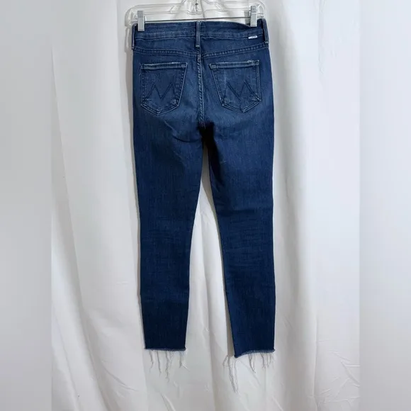 Mother “The Looker Ankle Fray” High Rise Skinny Jeans With Frayed Hems Size 24