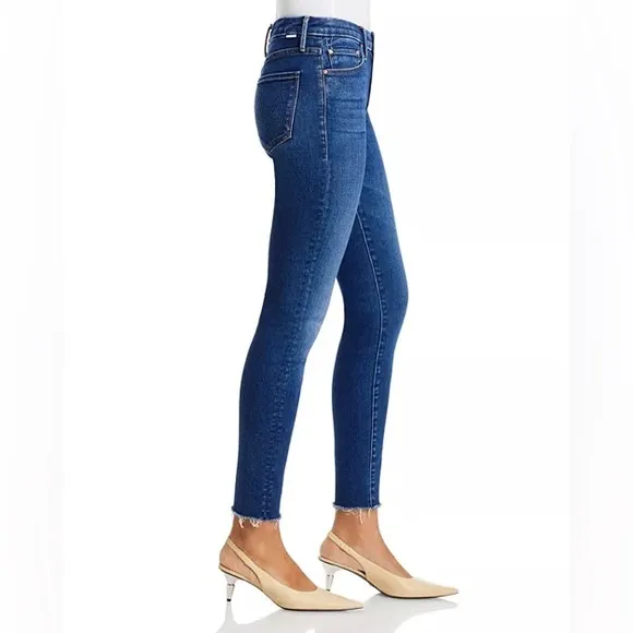 Mother “The Looker Ankle Fray” High Rise Skinny Jeans With Frayed Hems Size 24