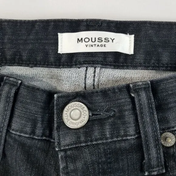 Moussy Vintage Jeans 26 MVS Skinny Black Classic Grunge Japanese 010BSC12-2380