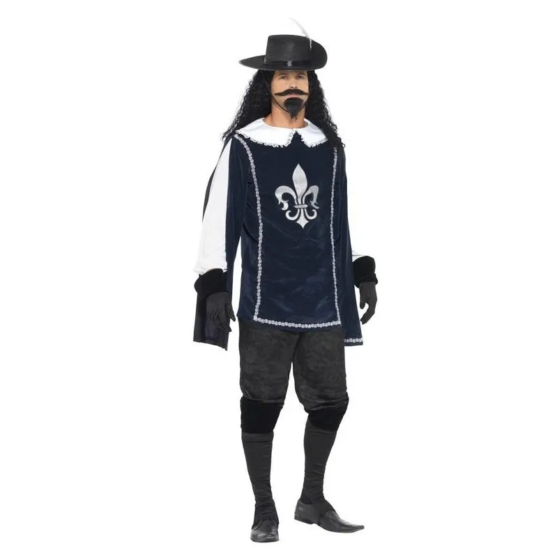 Musketeer Male Costume, With Top, Hat