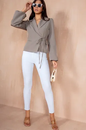 Neve White Denim Skinny Jeans