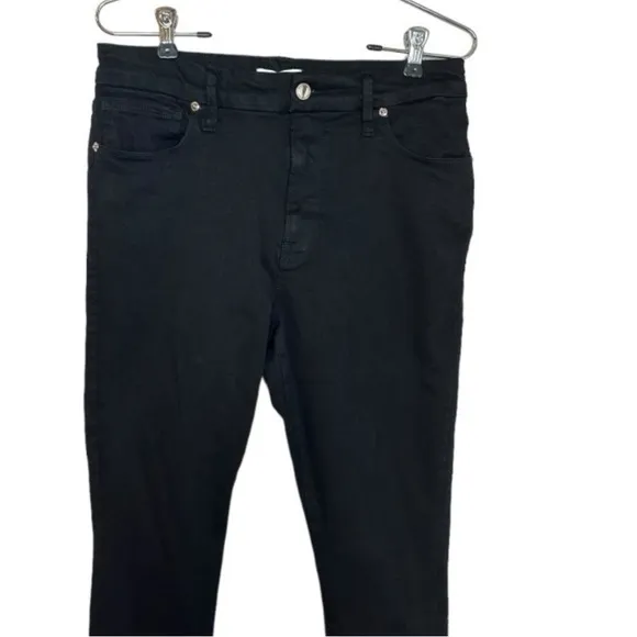 New Good American GOOD LEGS COATED JEANS Black 001 Skinny za.