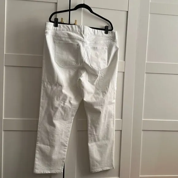 NEW Liverpool Gia Glider Slim Pull-On Skinny Jeans in Bright White Size 18W