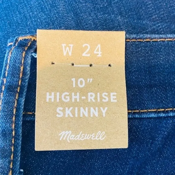 NEW Madewell 10&quot; High Rise Skinny Jean Tarren 24