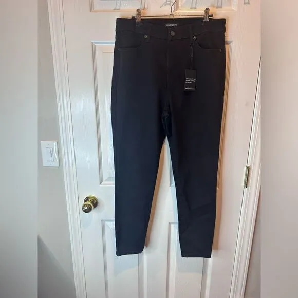 NEW Prosperity Denim 32 (14) Black Skinny Jeans Stretch