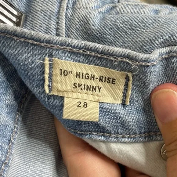 NWOT MADEWELL | 10” High-Rise Skinny Jeans in Charlemont Wash | Size 28
