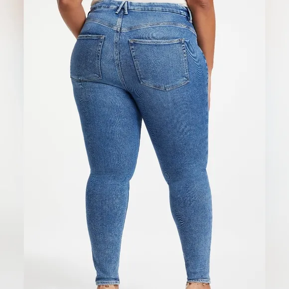 NWT Good American Indigo 005 Good Legs Deep V Jeans 20