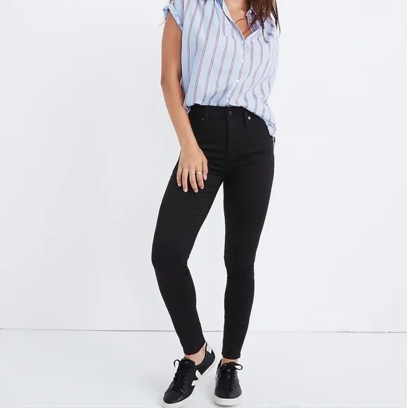 NWT Madewell Curvy High Rise Skinny Jean in black