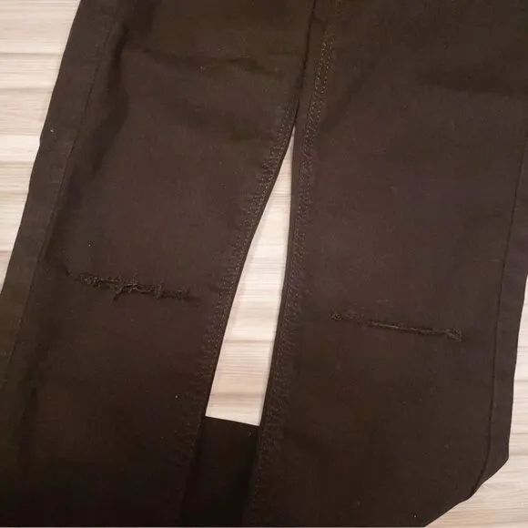 NWT TOPSHOP Black Joni Skinny Jeans with Rips