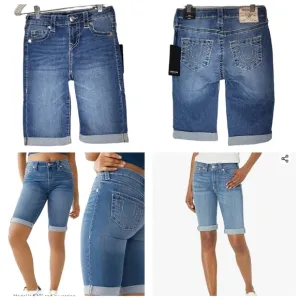 NWT True Religion Riley bermuda knee length Jean shorts.
