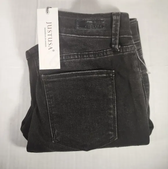 NWT Women's Just USA Washed Black High Rise Skinny Jeans