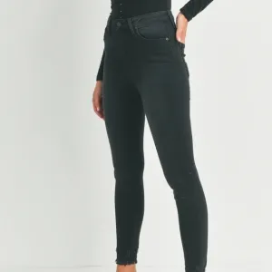 NWT Women's Just USA Washed Black High Rise Skinny Jeans
