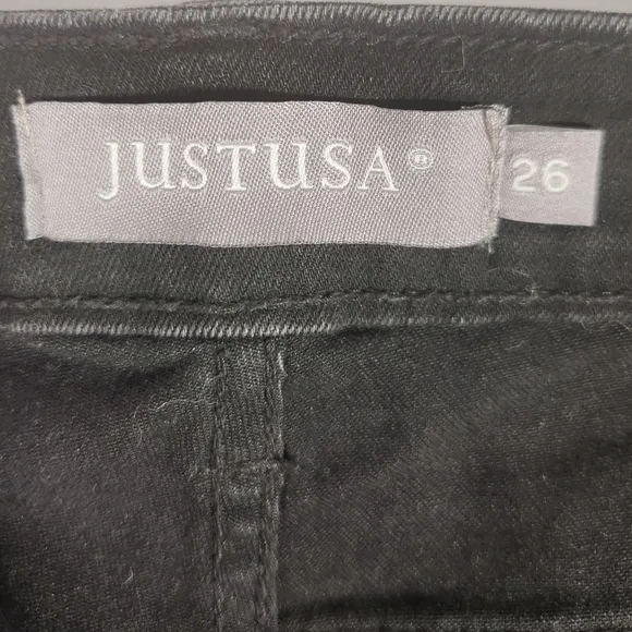 NWT Women's Just USA Washed Black High Rise Skinny Jeans