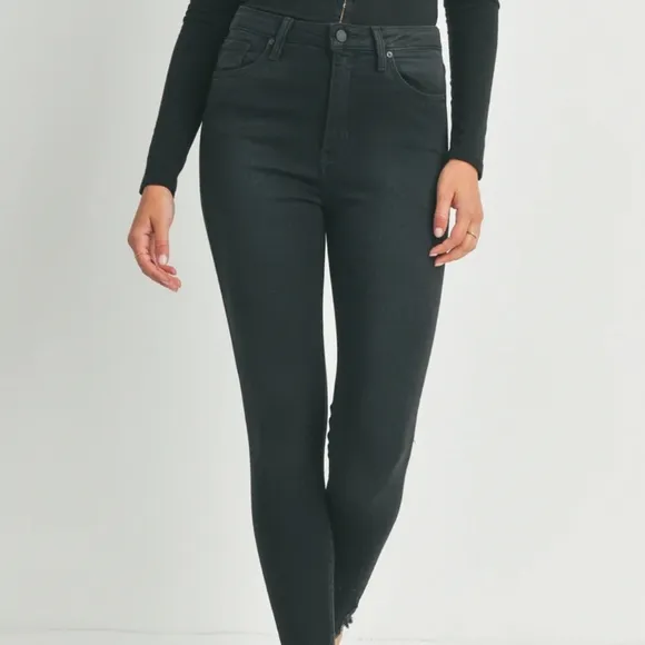 NWT Women's Just USA Washed Black High Rise Skinny Jeans