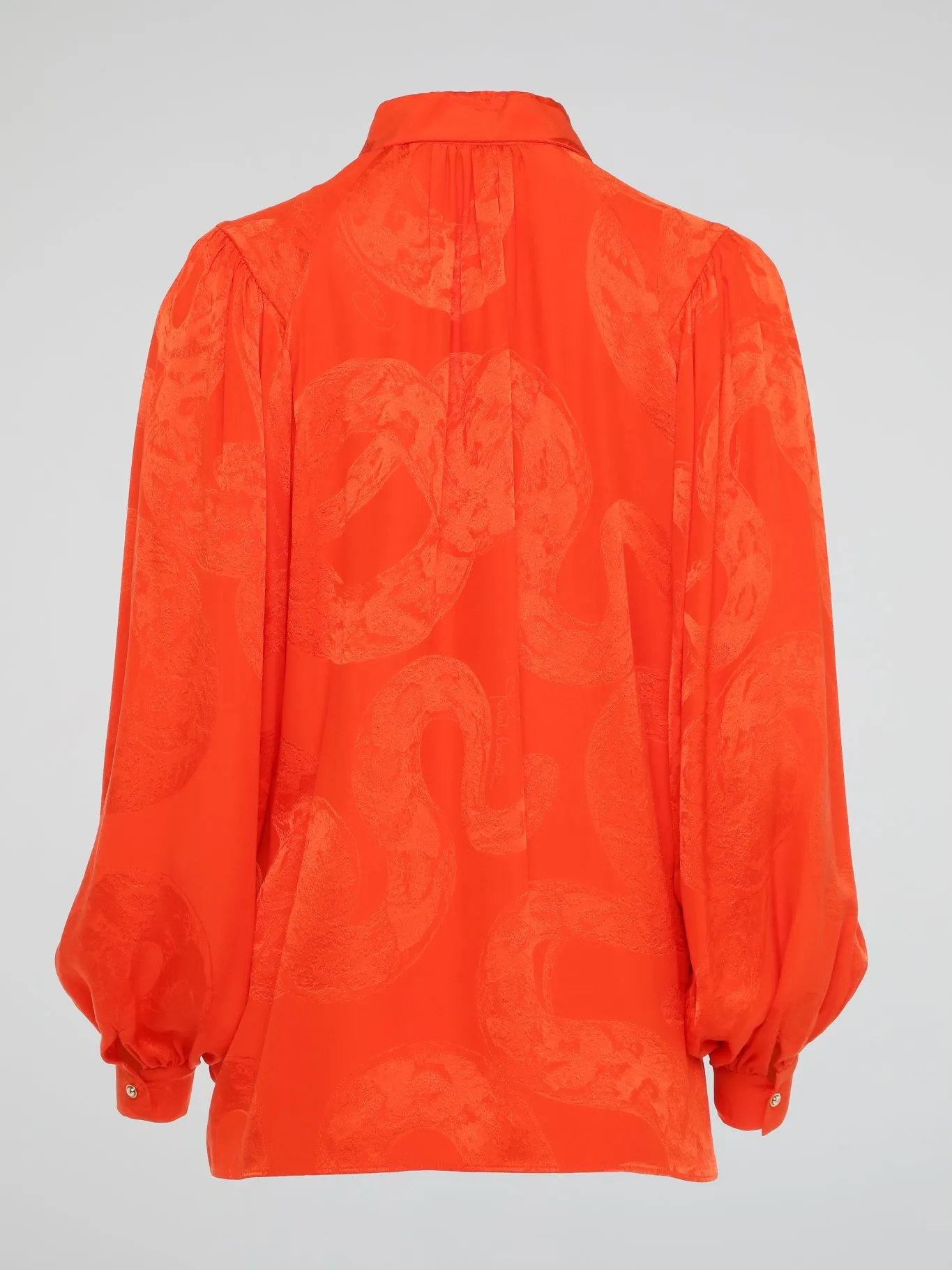 Orange Snake Print Blouse