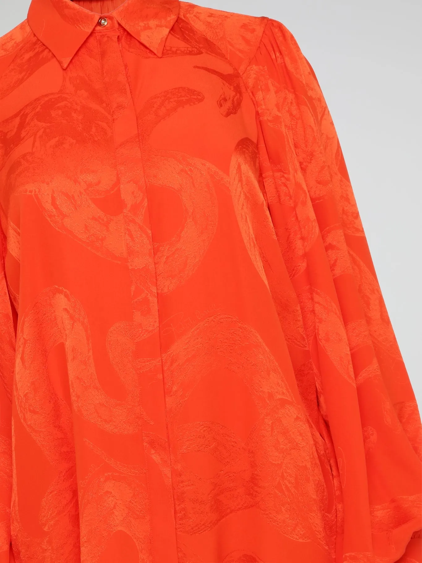 Orange Snake Print Blouse
