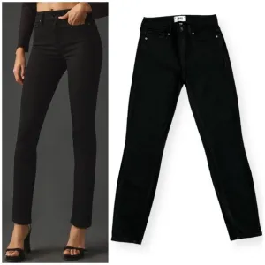 Paige Dusty Black Hoxton Ankle Skinny Jean in Size 25