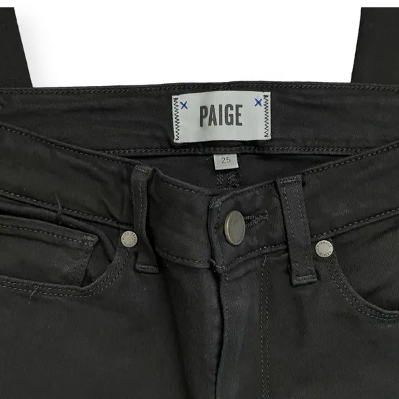 Paige Dusty Black Hoxton Ankle Skinny Jean in Size 25