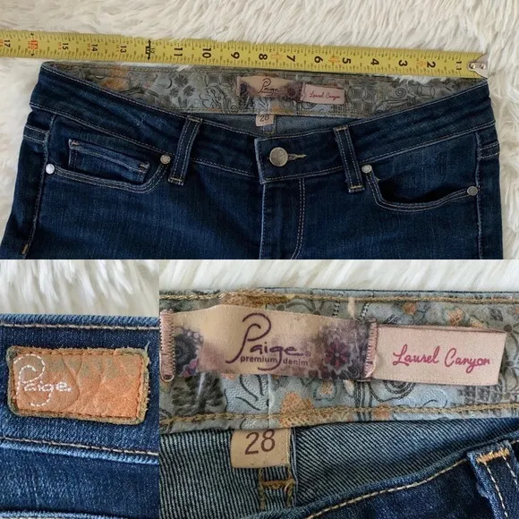 Paige Laurel Canyon low waist bootcut jeans, 28