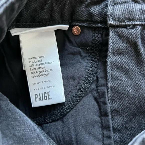 PAIGE Robbie High Rise Slim Bermuda Shorts in Black, 26