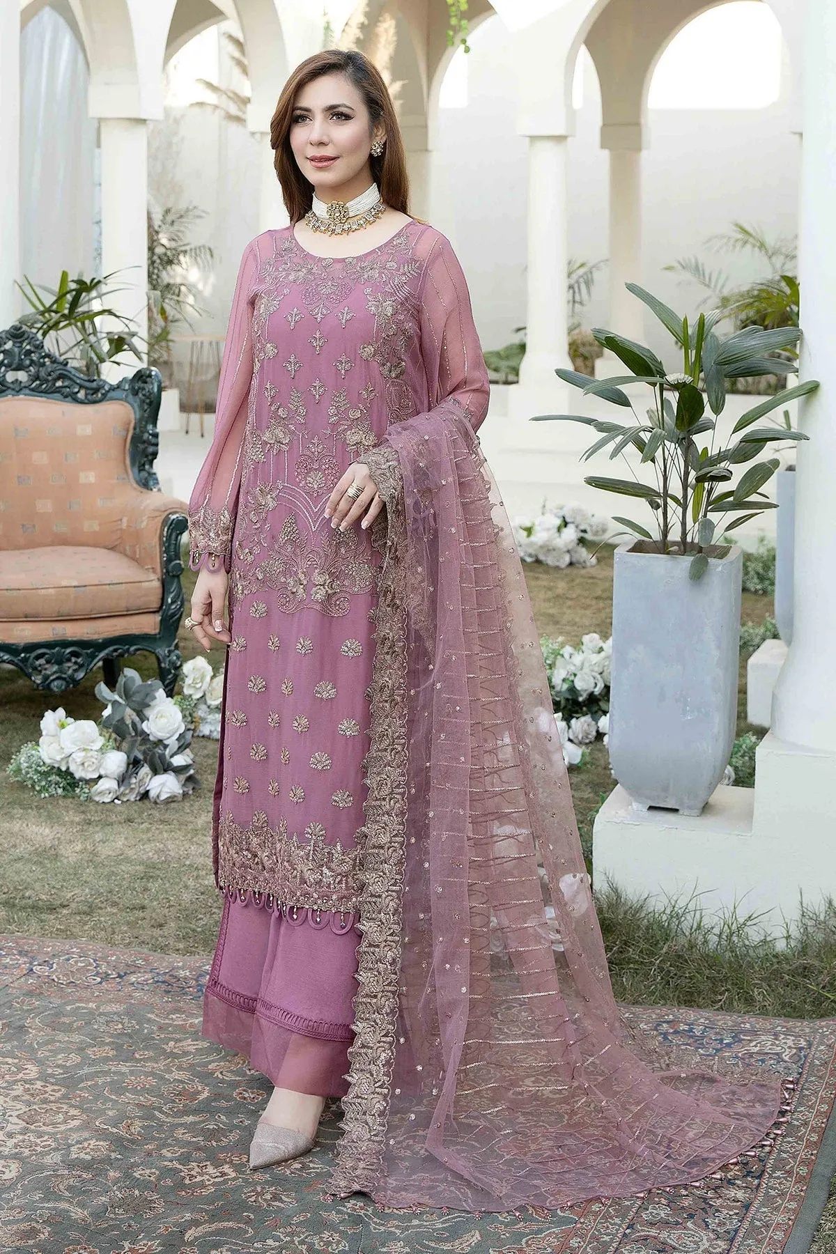 Pakistani Embroidered Kameez Trousers Wedding Dress