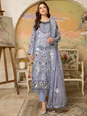 Pakistani Embroidered Kameez Trousers With Dupatta