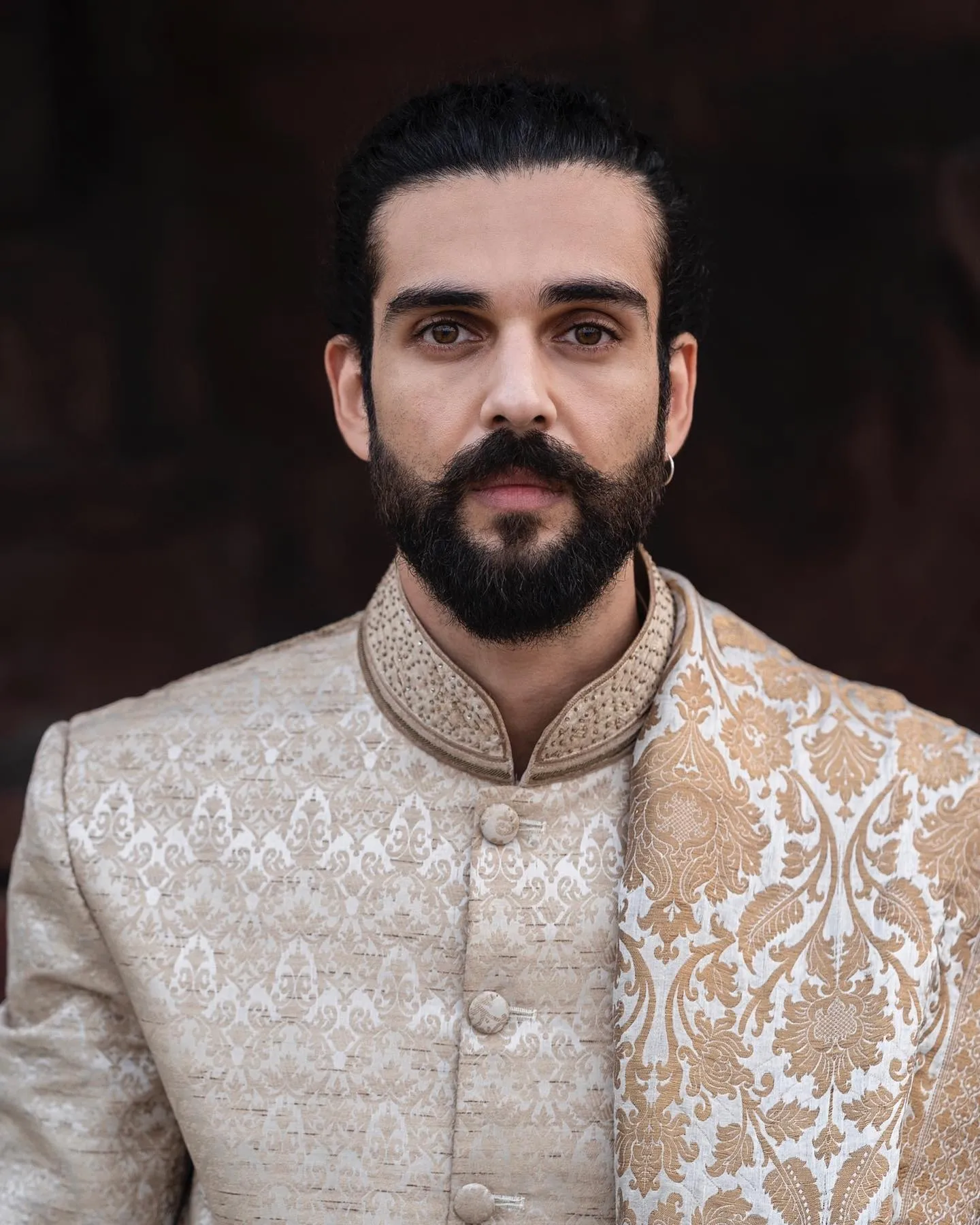 Pakistani Groom Dress in Embroidered Sherwani Style