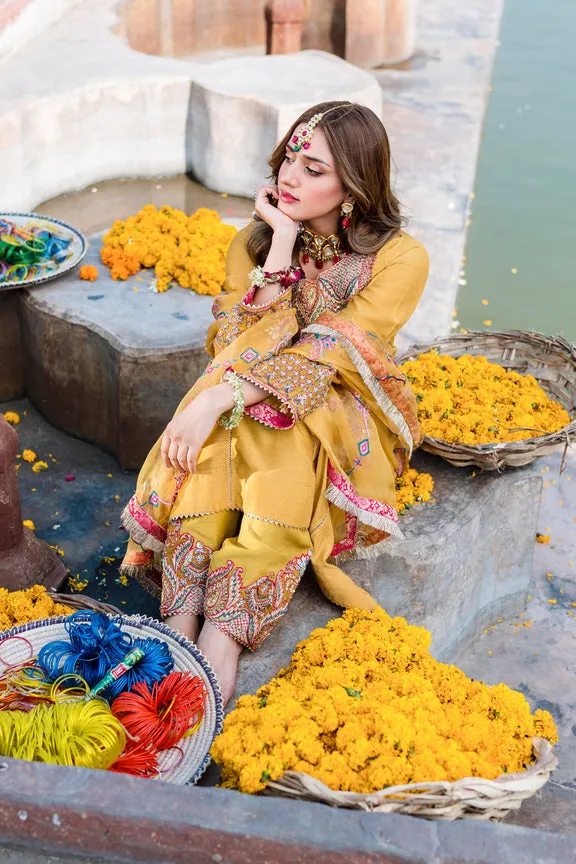 Pakistani Wedding Dress in Frock and Trouser Style