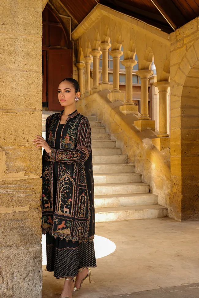 Pakistani Wedding Dress in Open Jacket Trouser Style