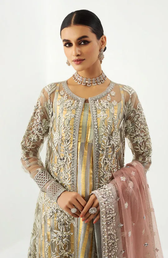 Pakistani Wedding Dress in Open Kameez Trouser Style