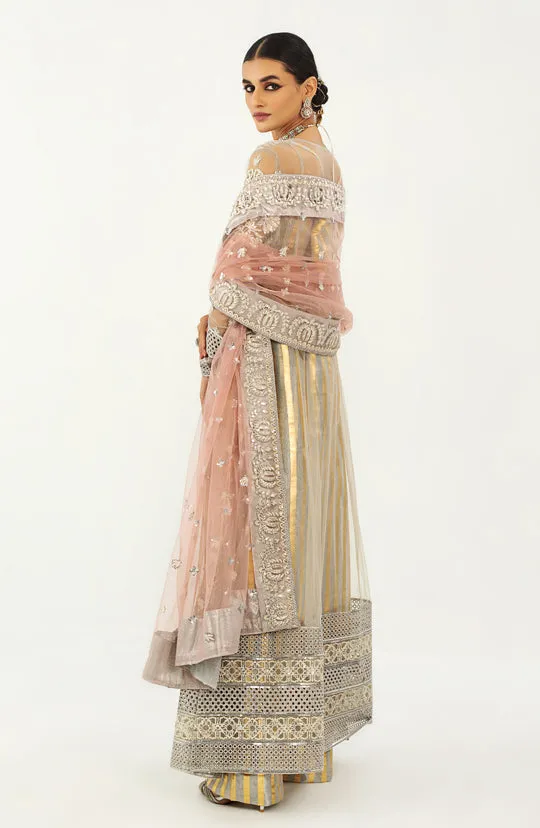 Pakistani Wedding Dress in Open Kameez Trouser Style