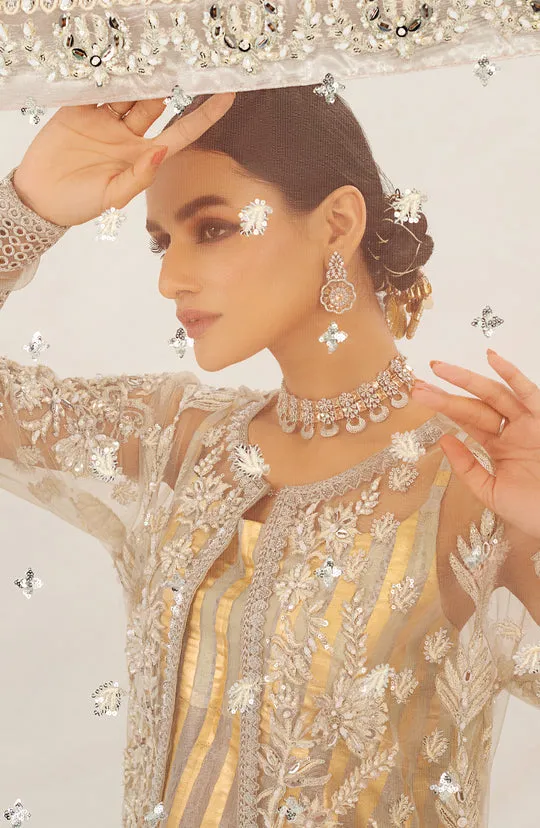 Pakistani Wedding Dress in Open Kameez Trouser Style