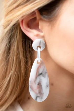Paparazzi A HAUTE Commodity - Silver Earrings