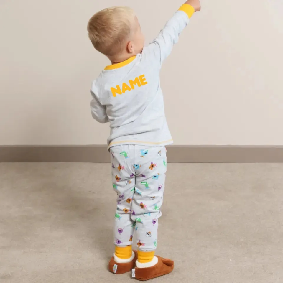 Personalised Hey Duggee 'Cares' Kids' Pyjamas
