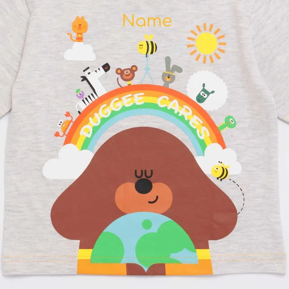 Personalised Hey Duggee 'Cares' Kids' Pyjamas