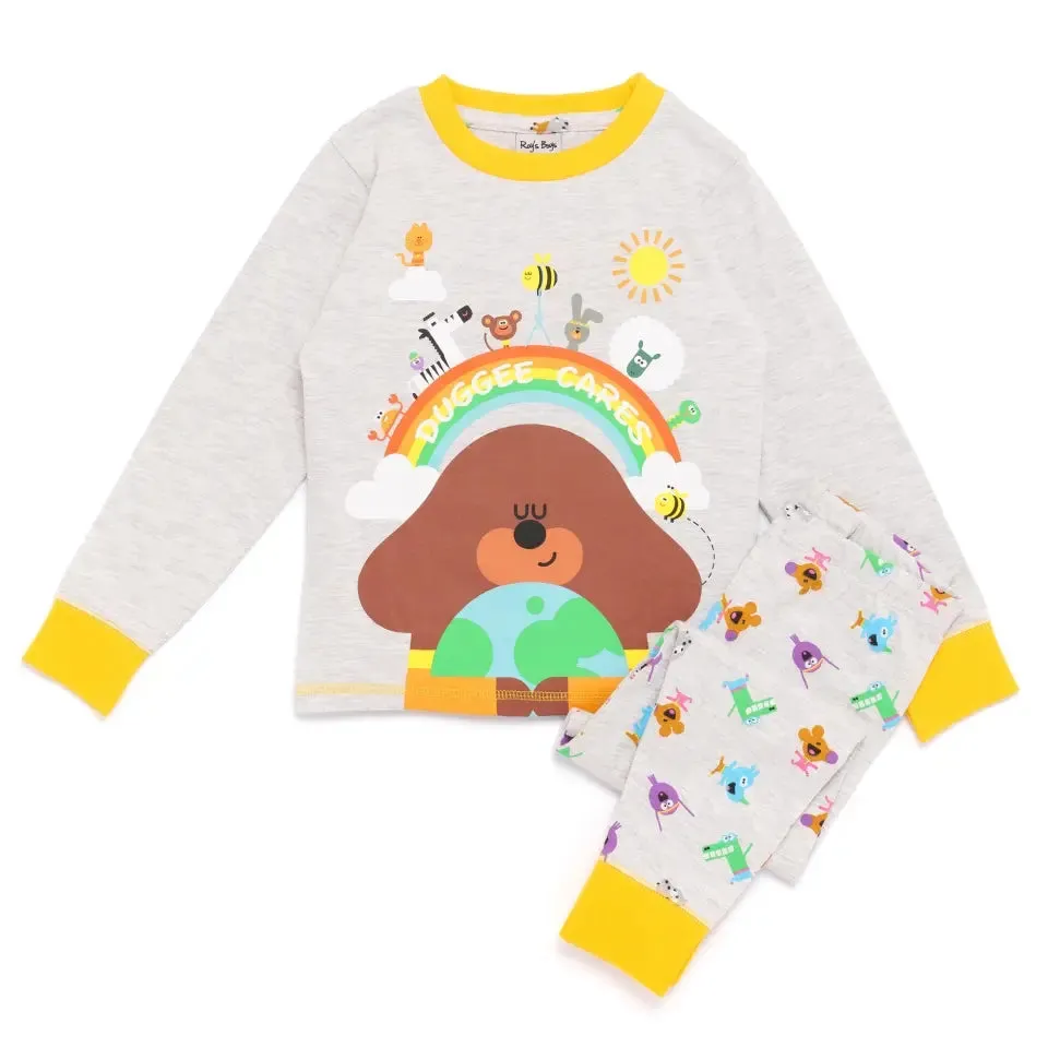 Personalised Hey Duggee 'Cares' Kids' Pyjamas