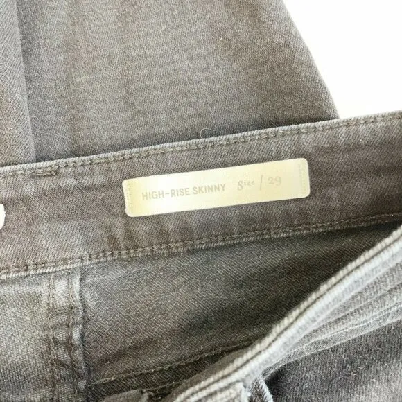 Pilcro And The Letterpress Women Skinny Jeans Black 29 High Rise Dark Wash Denim