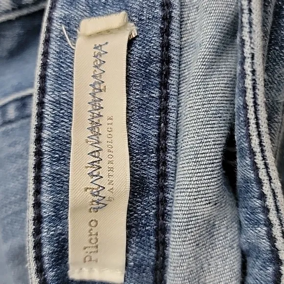Pilcro Anthropologie High Rise Bootcut Button Hem Jeans sz25