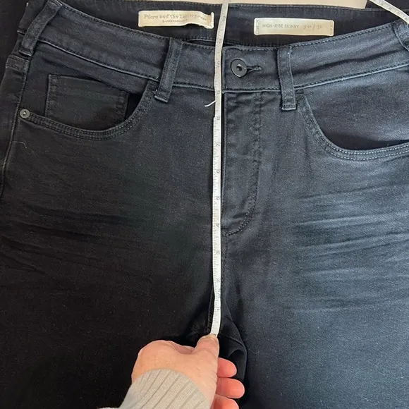 Pilcro - Anthropologie, high rise skinny, 31, black jeans